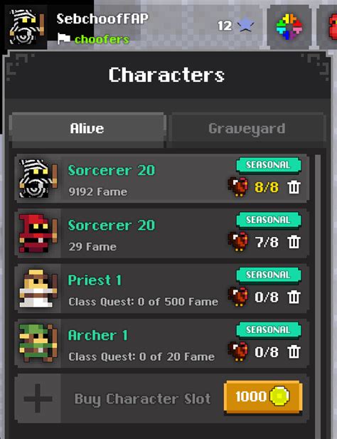 rotmg free character slot